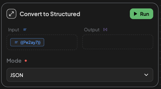 Modify Edge converttostructured